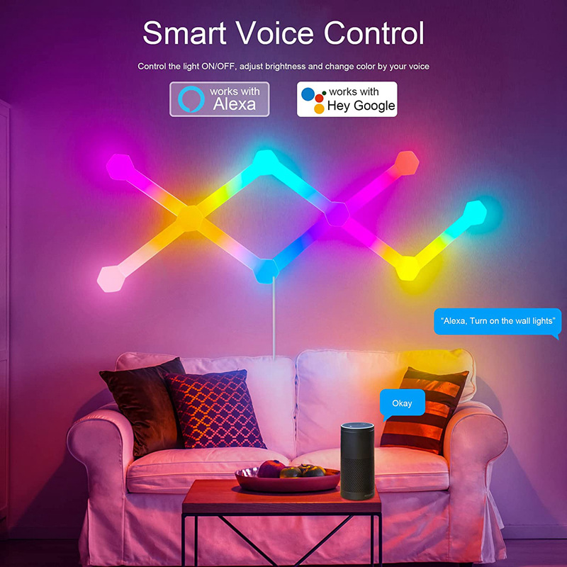 App Home Improvement - LEDフルカラーコンステレーションライト 9+9組み合わせセット DIYプレイ ホームインテリア雰囲気作り、グラフィティAPPによるリズム調整