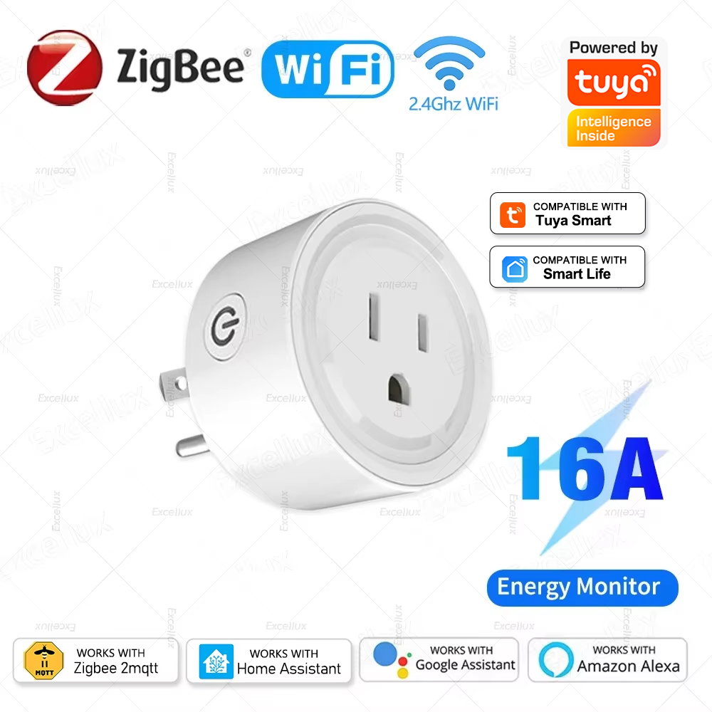 Home Improvement Outlet - Tuya WiFi または Zigbee スマートソケット USプラグ