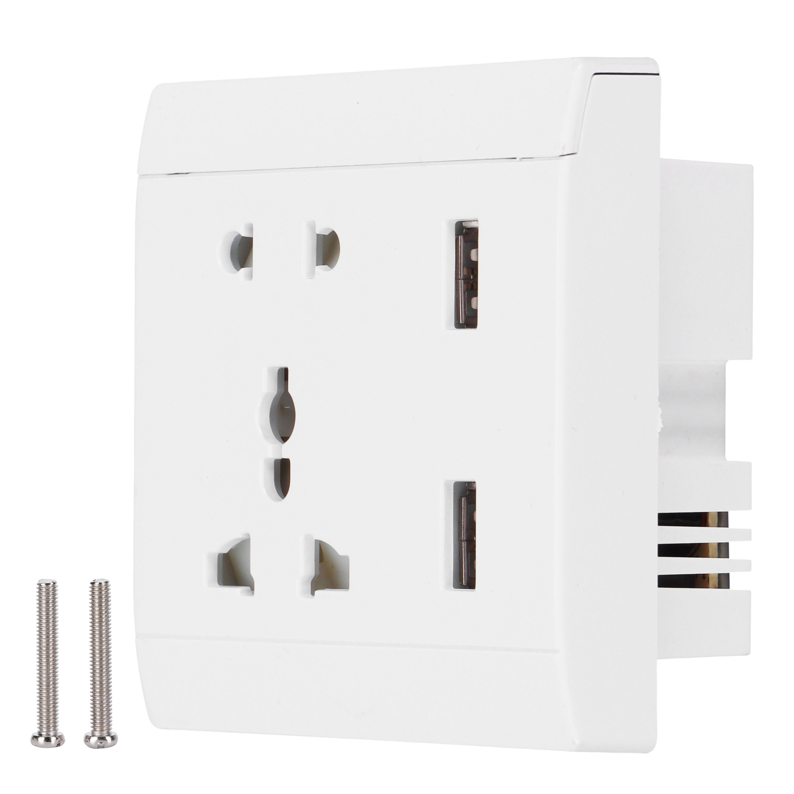 Home Improvement Outlet - 13A 多機能壁面電源コンセント 2 USB ポート付き ホームセンター用品