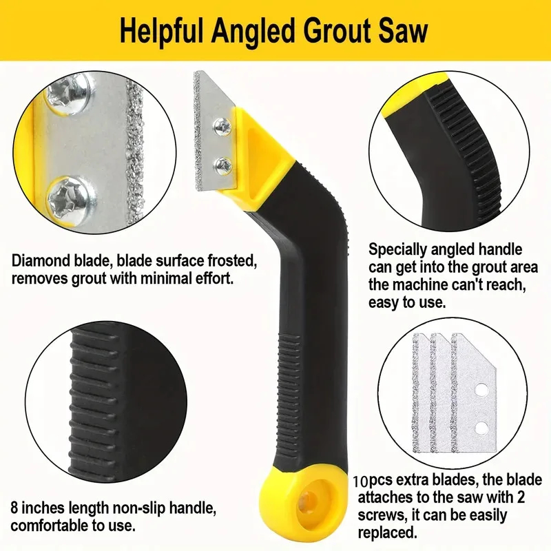 タイルグラウトソー グラウト除去ツール、角度付きデザインのグ - Grout Saw Removal のレビューと価格