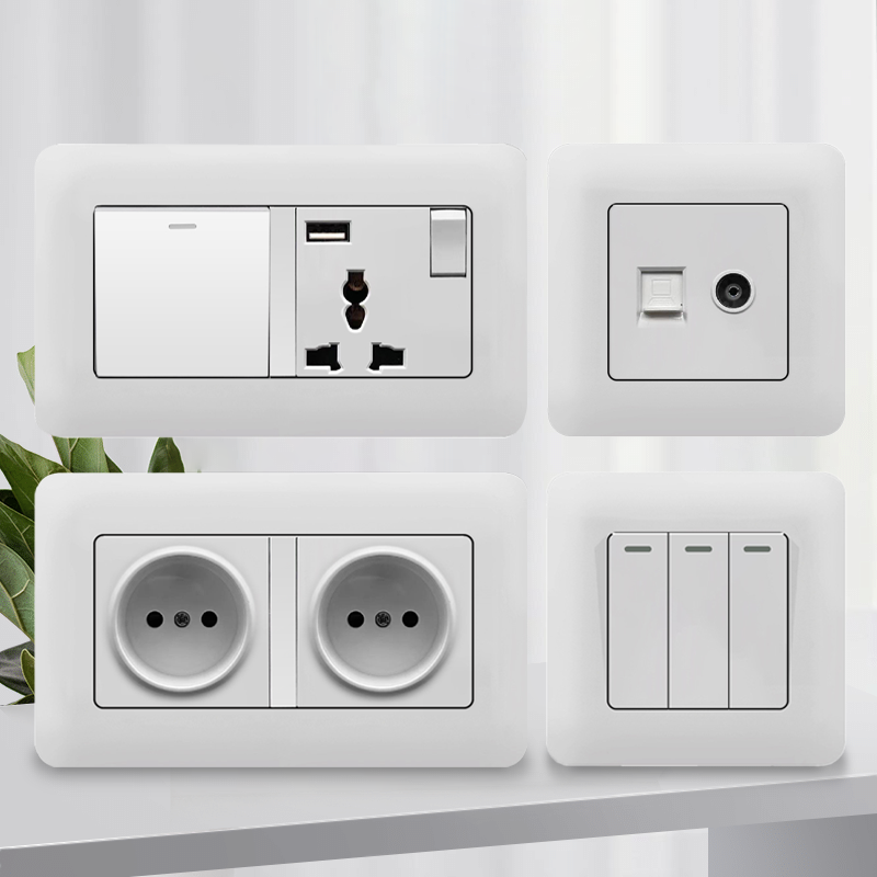 EU-ロシアの白い壁スイッチ,スイッチ,USBタイプc,住宅 - Home Improvement Outlet のレビューと価格