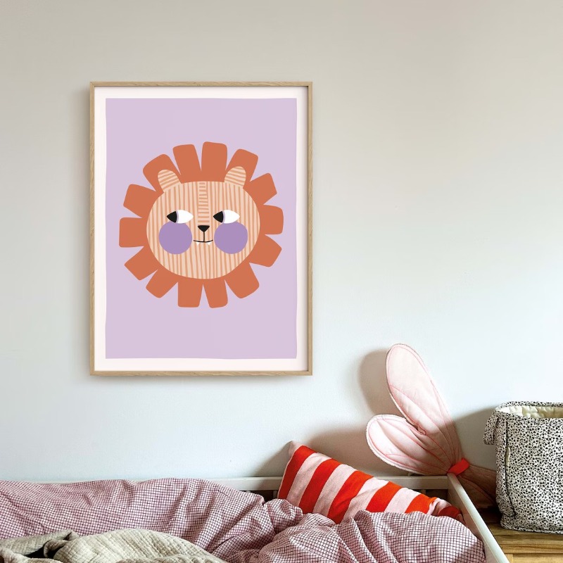 漫画かわいい動物イラストポスター犬猫マウスライオンユニコーン - Home Improvement Kids のレビューと価格