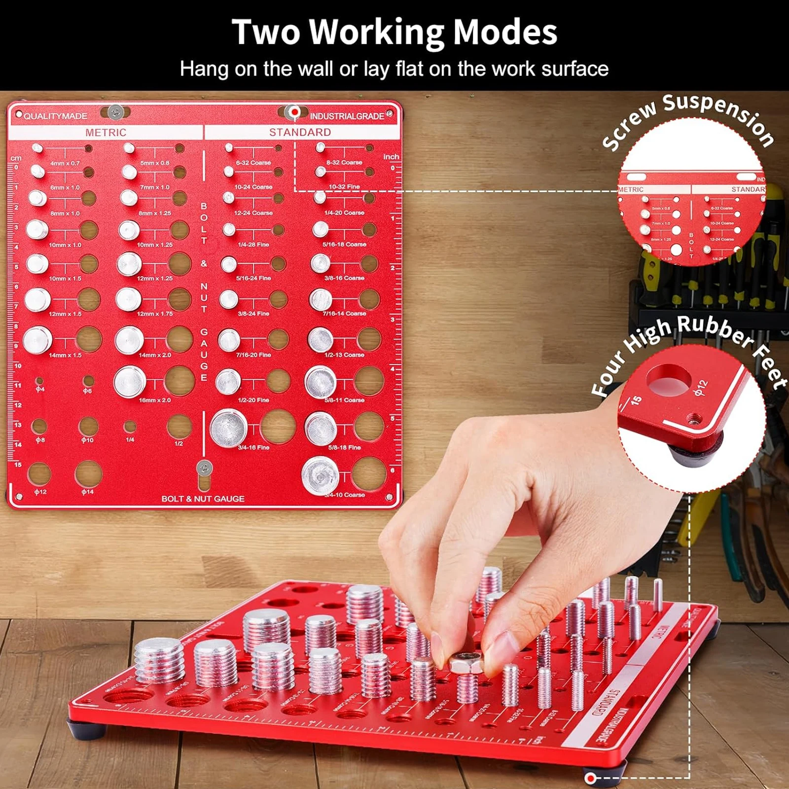 ナットとボルトのねじ径ゲージセット（標準およびメートルねじ用 - Home Improvement Warehouse のレビューと価格