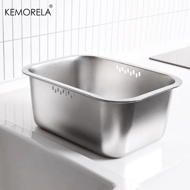 10L ポータブルステンレス鋼洗浄ボウル大型多目的食器桶野菜 - Home Improvement K&B Construction のレビューと価格