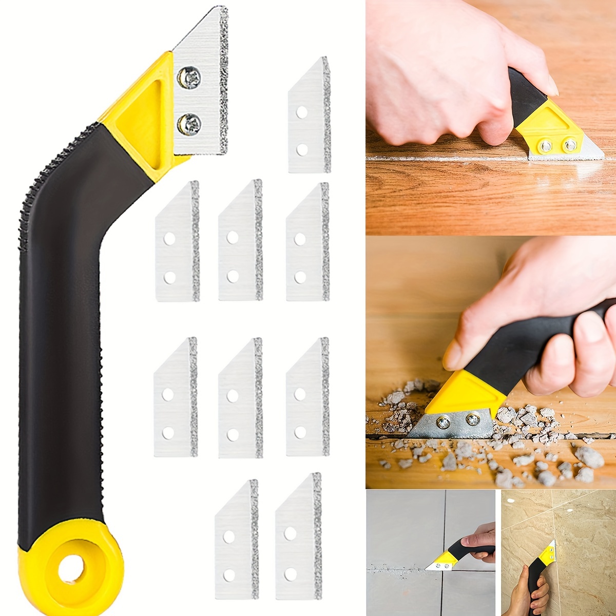 タイルグラウトソー グラウト除去ツール、角度付きデザインのグ - Grout Saw Removal のレビューと価格