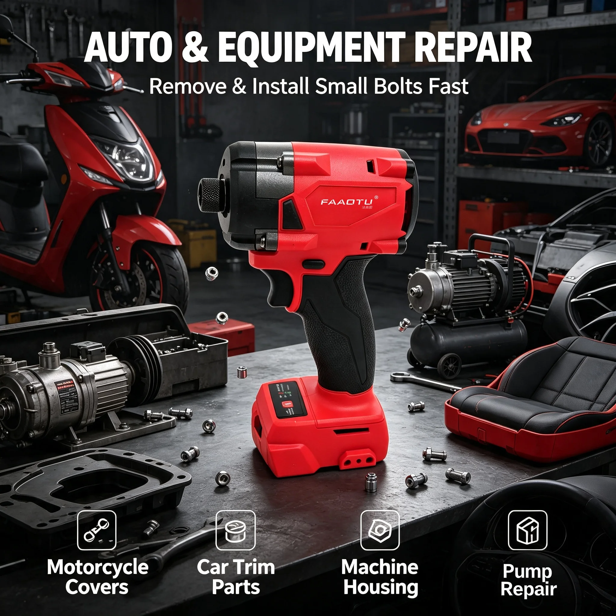 FAAOTU 18V コードレス電動ドライバー、DIY プロ - Home Improvement Usa のレビューと価格